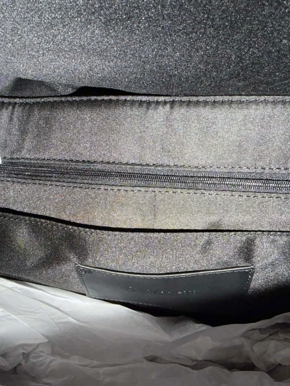 Calvin Klein Jeans Black and Cream Crossbody Shoulder Bag